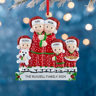 Family Pajama Time Personalized Ornament